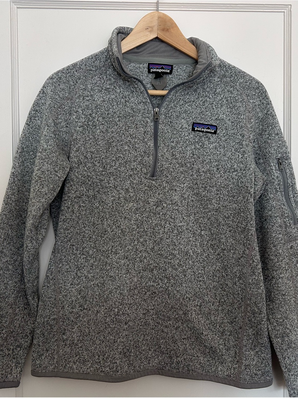 Patagonia Heather Gray Full-Zip Fleece Jacket
